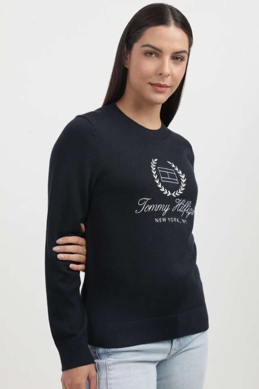 Tommy Hilfiger Crest Logo Sweatshirt/ #0074