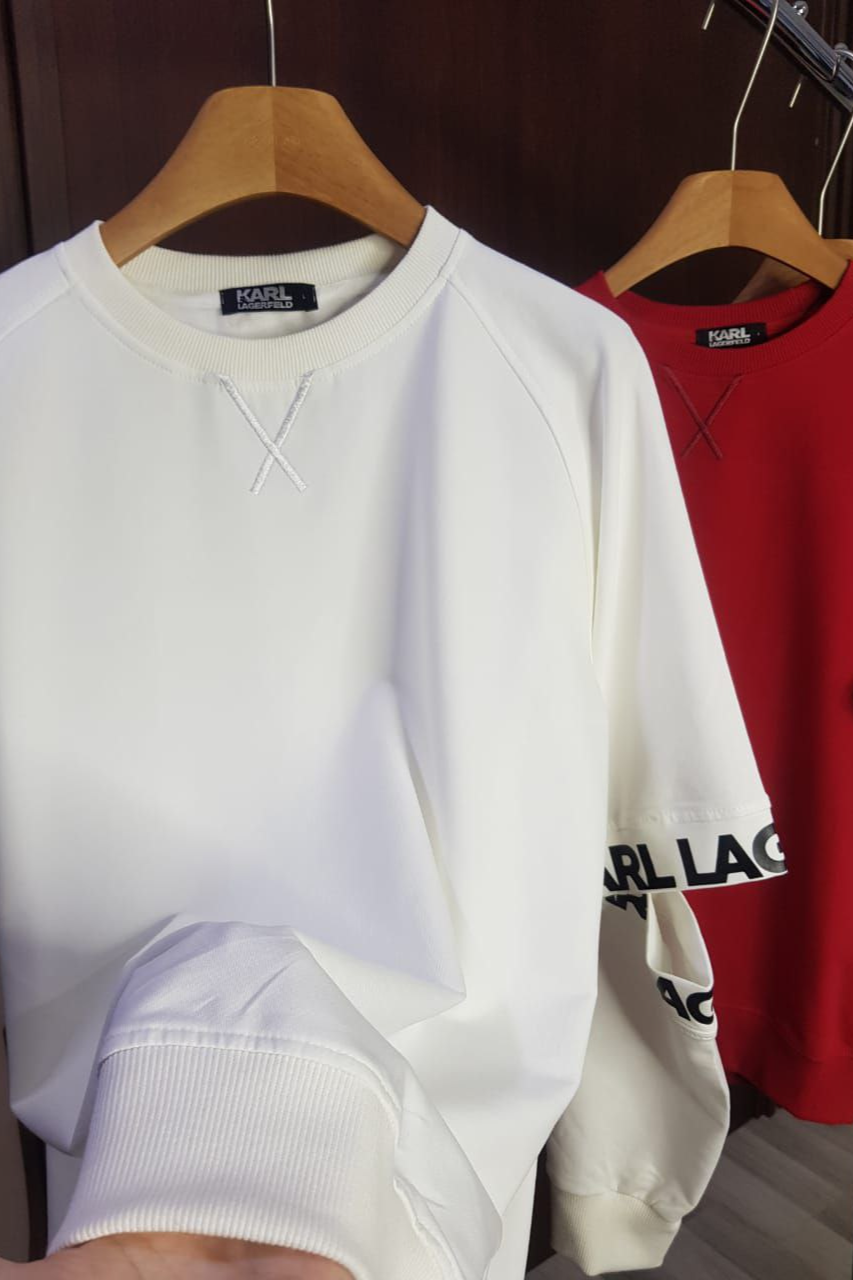 Karl Lagerfeld Logo On Elbow Sweatshirt/ #0075