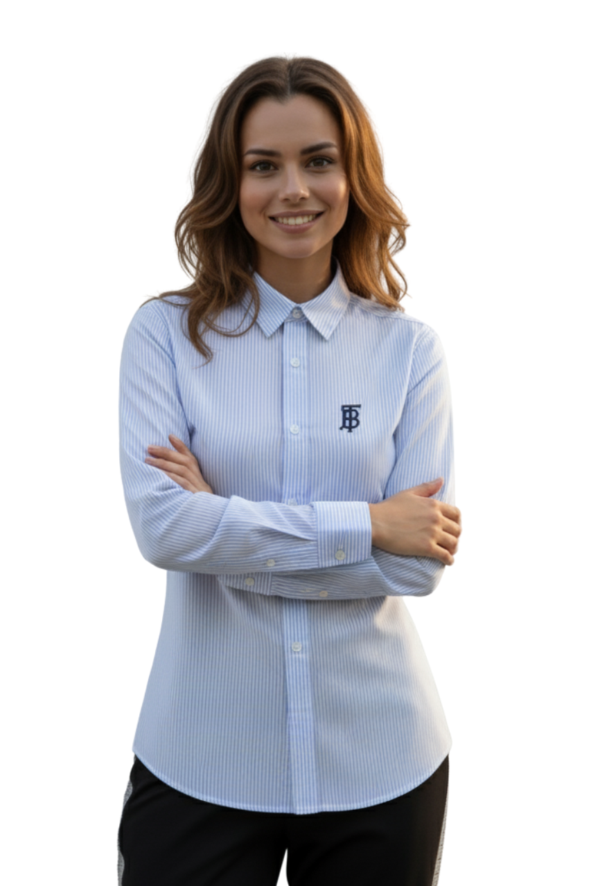 Burberry TB Monogram Stripped Shirt/ #00111