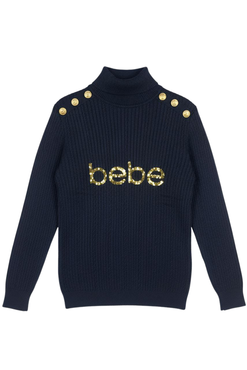 Bebe Logo Turtleneck Sweater / #00114