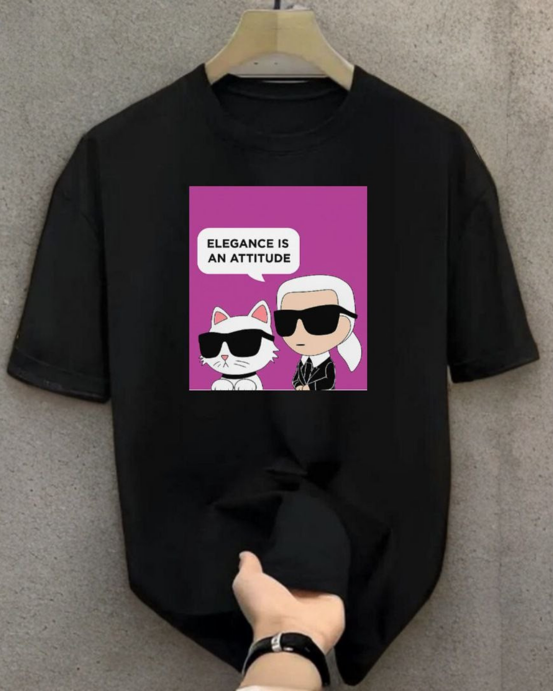 Karl Lagerfeld & Choupette Oversized Cotton T-Shirt