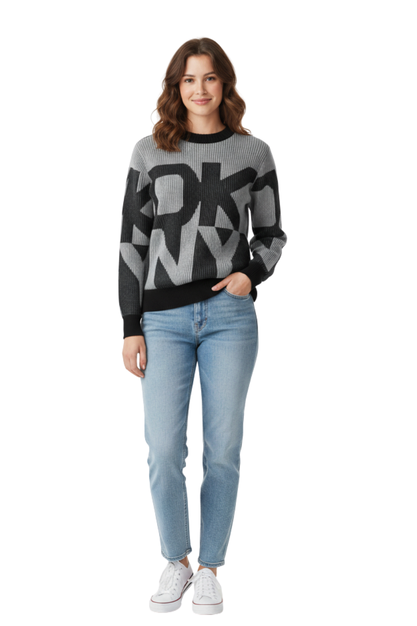 DKNY Oversized Logo Sweater/ #00116