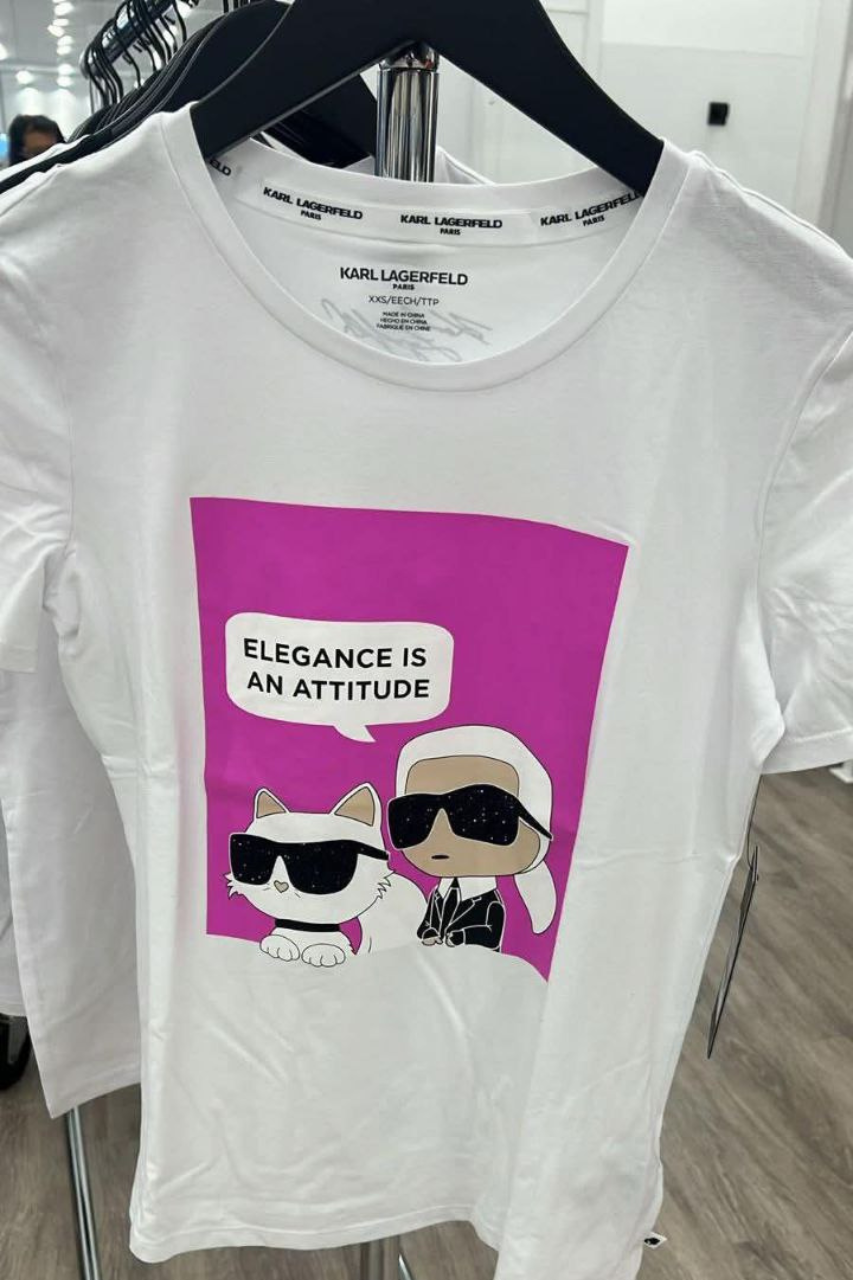 Karl Lagerfeld & Choupette Oversized Cotton T-Shirt