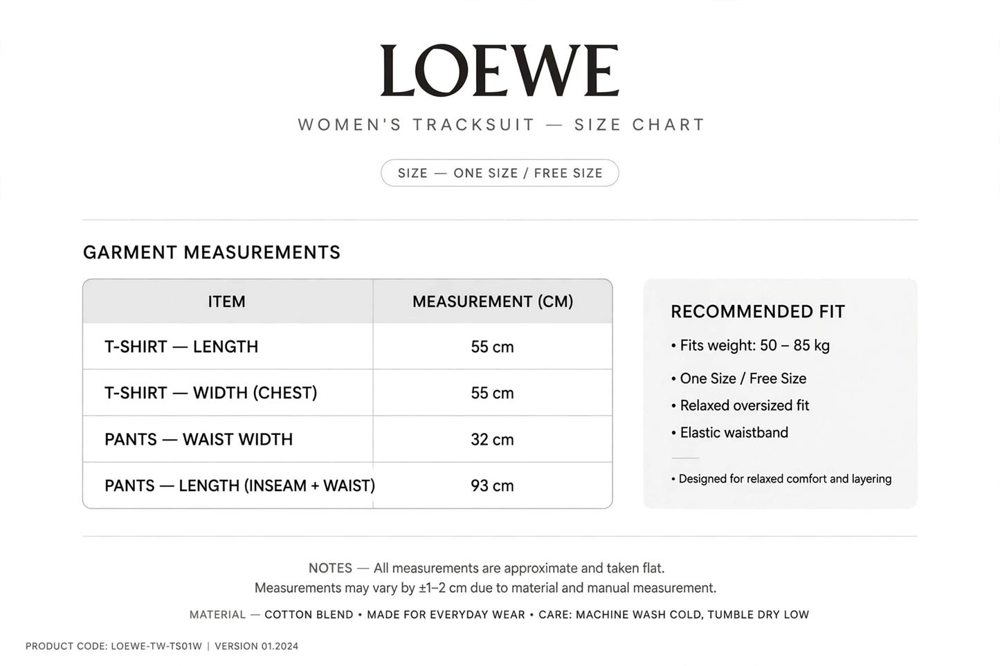 LOEWE Anagram Green T-Shirt & Jogger Pants Set - One Size #00301