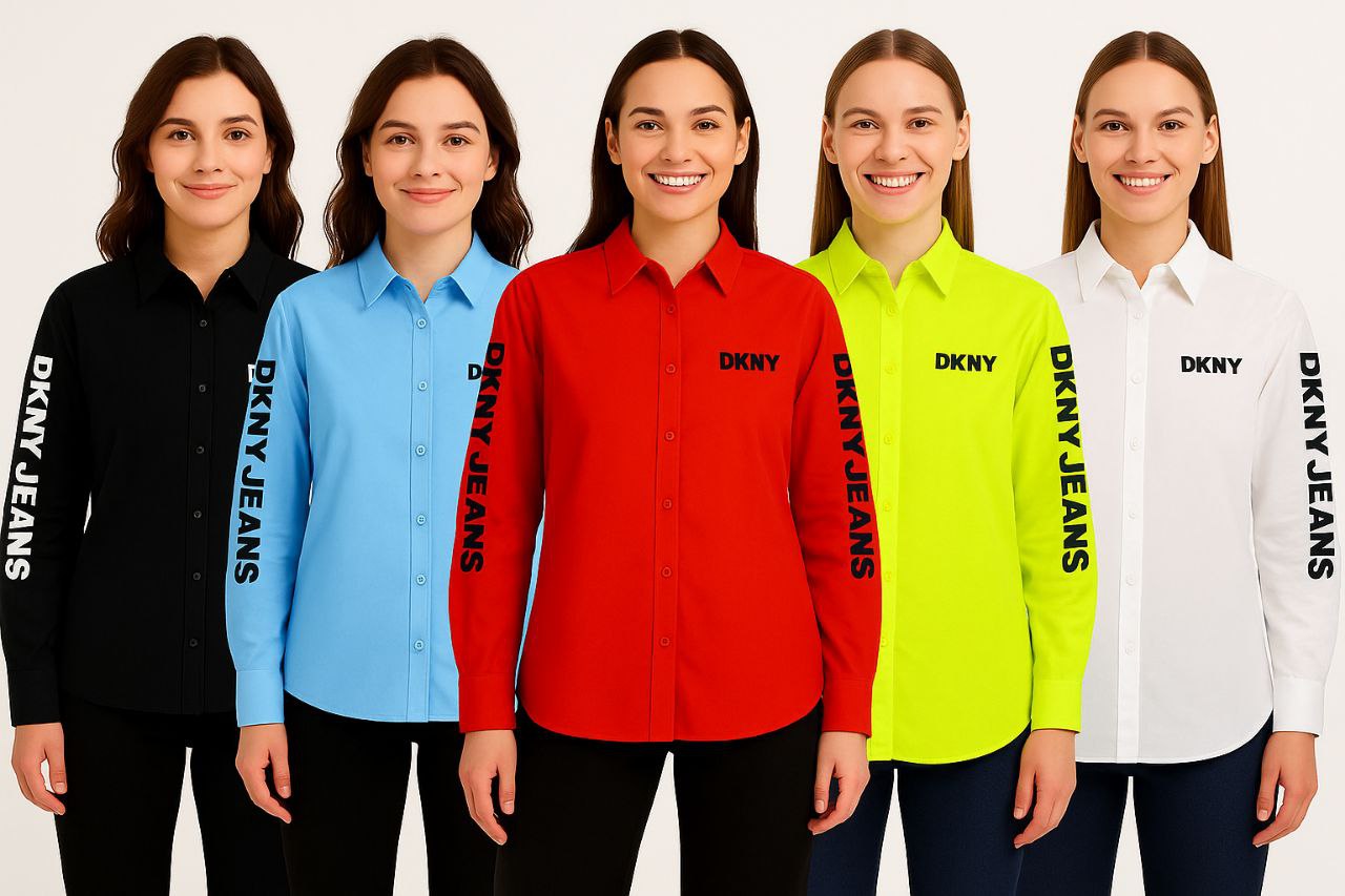 DKNY Long Sleeve Shirt With Logo Print
