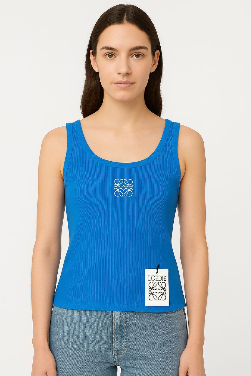 LOEWE Ribbed Cotton Tank Top