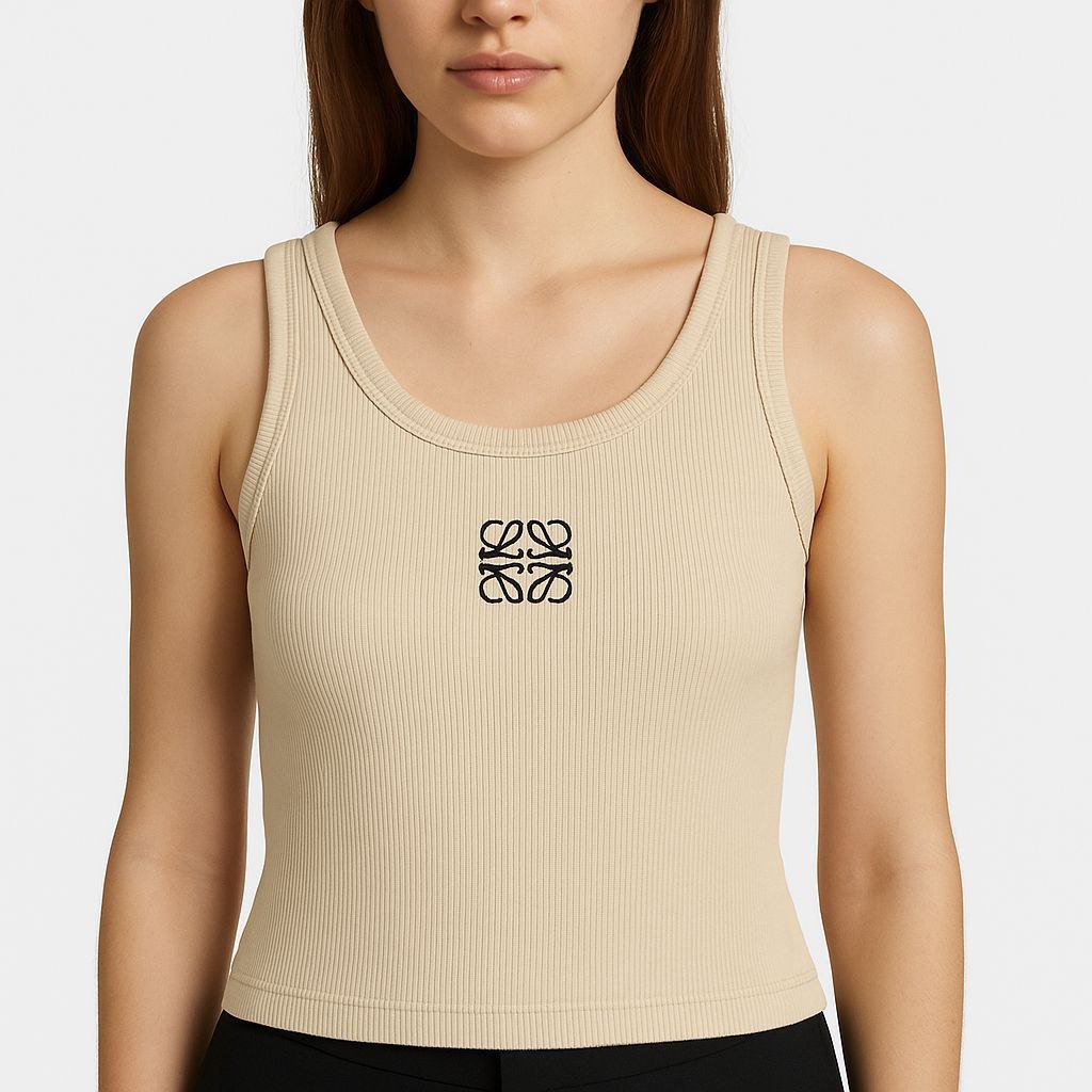 LOEWE Ribbed Cotton Tank Top