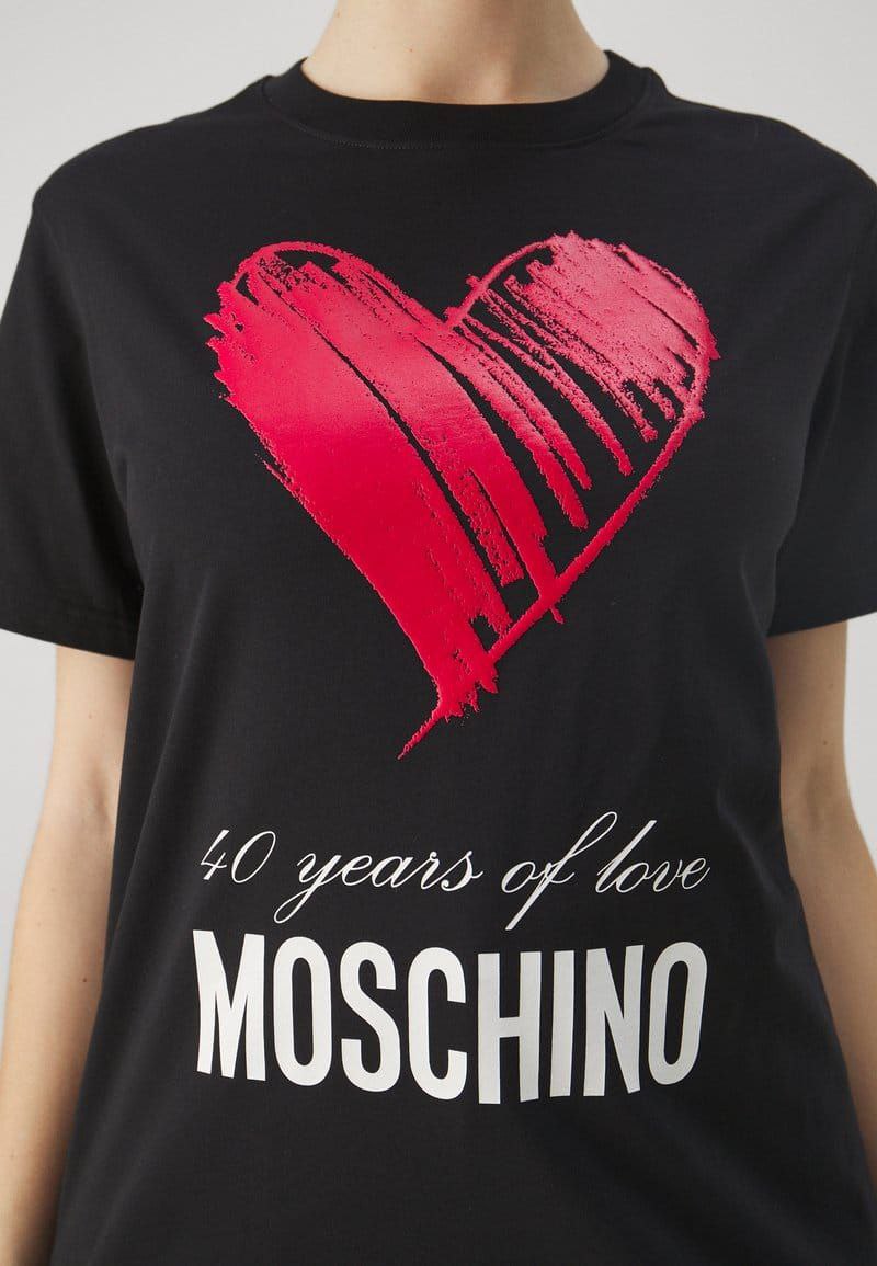 Love Moschino 40 Years of Love Heart Print T-Shirt