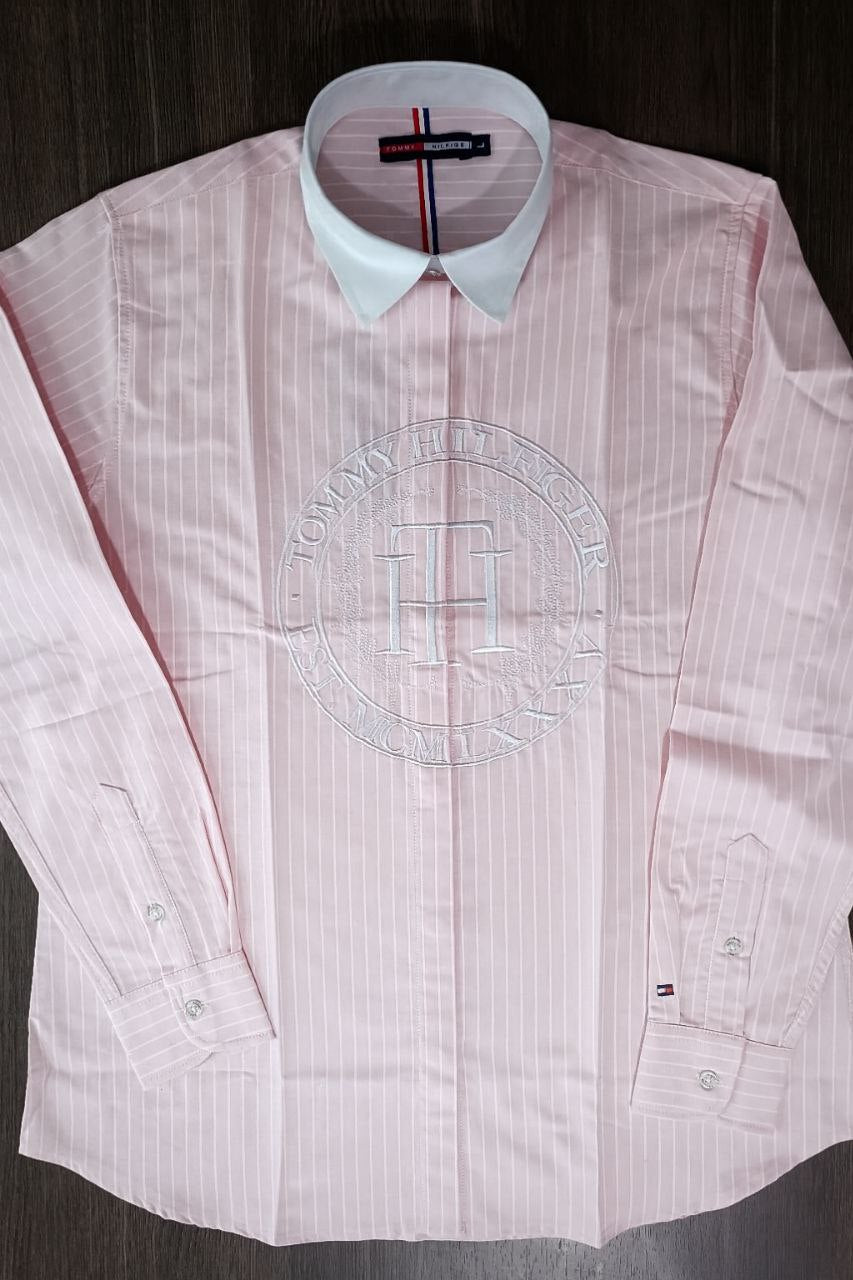 Tommy Hilfiger Striped Logo Shirt / #0068