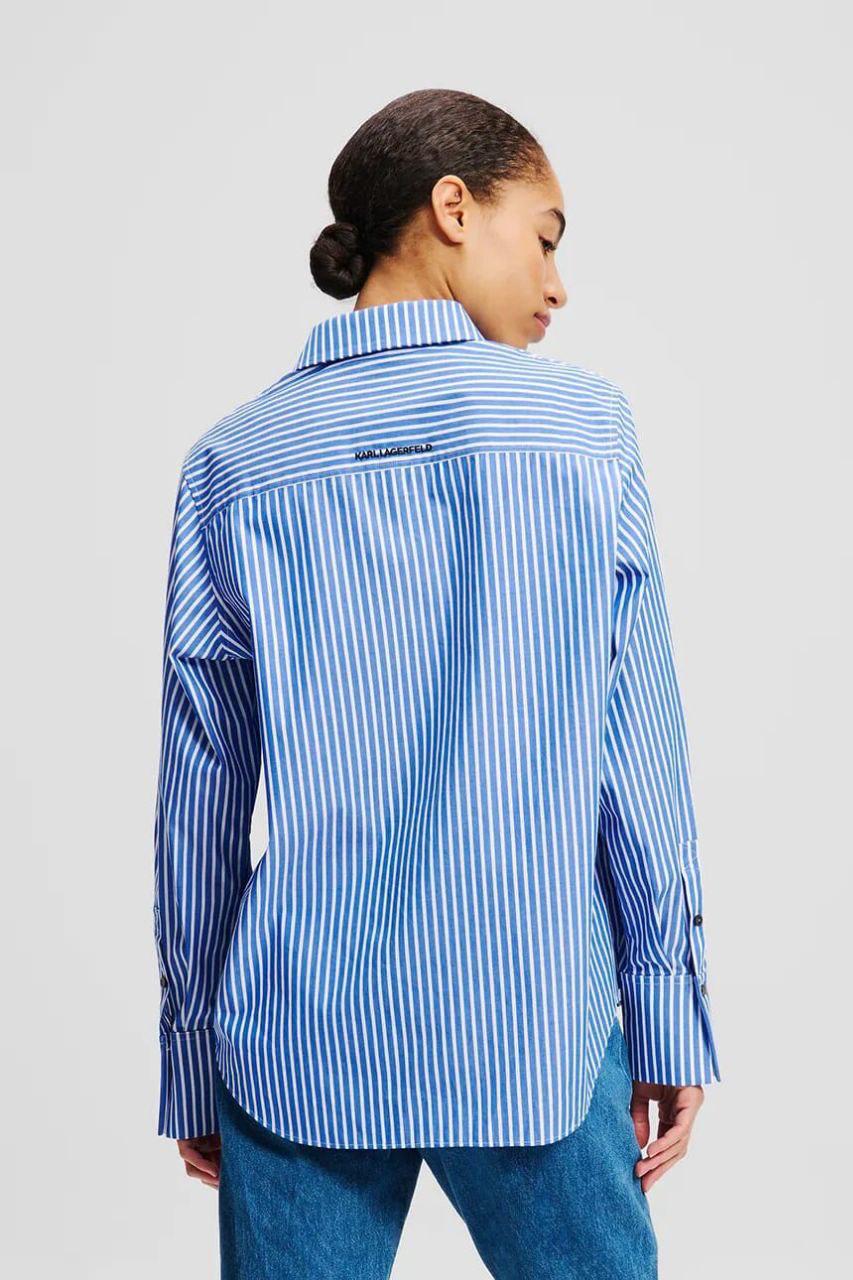 KARL LAGERFELD Blue Striped Shirt/ #00101