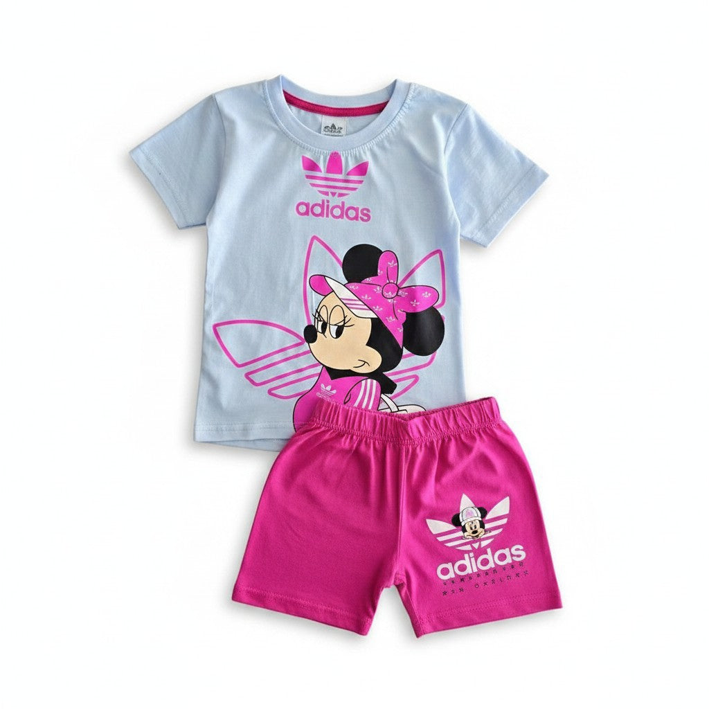 Adidas Kids Minnie Mouse Summer Shorts Set-#00293