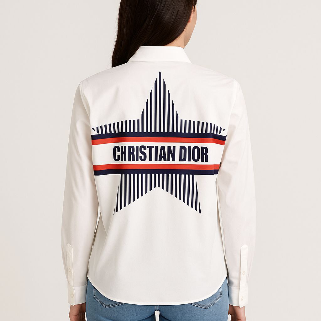 Christian Dior Cotton Shirt with Star Motif