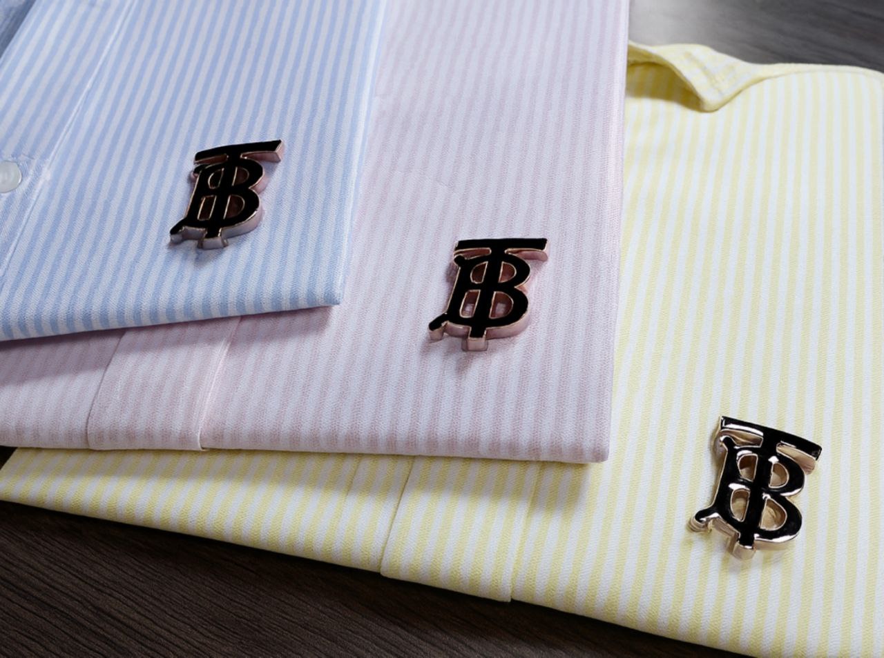 Burberry TB Monogram Stripped Shirt/ #00111