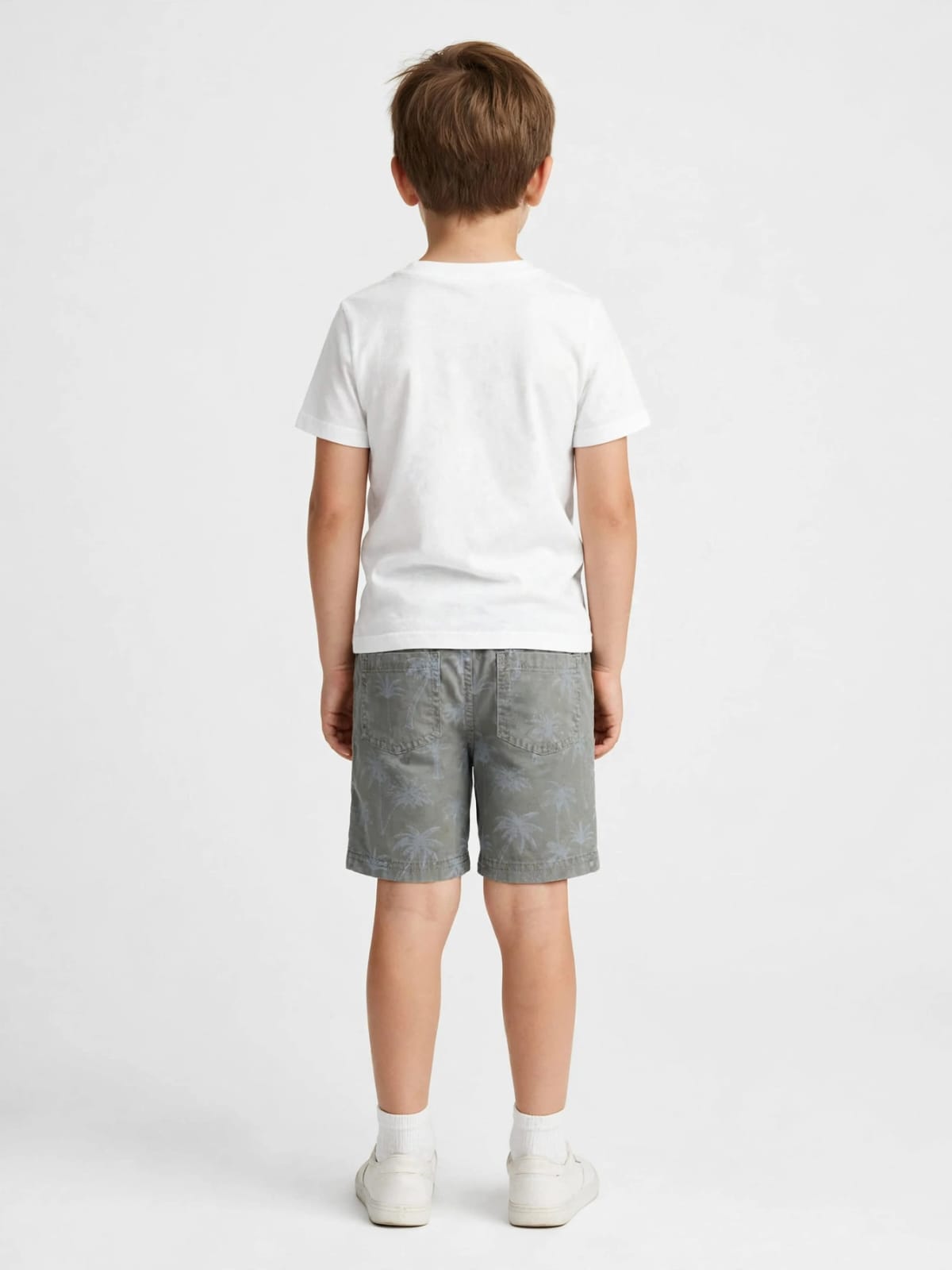 Zara Boys Original Cotton Palm Tree Print Shorts – Summer Shorts #00362