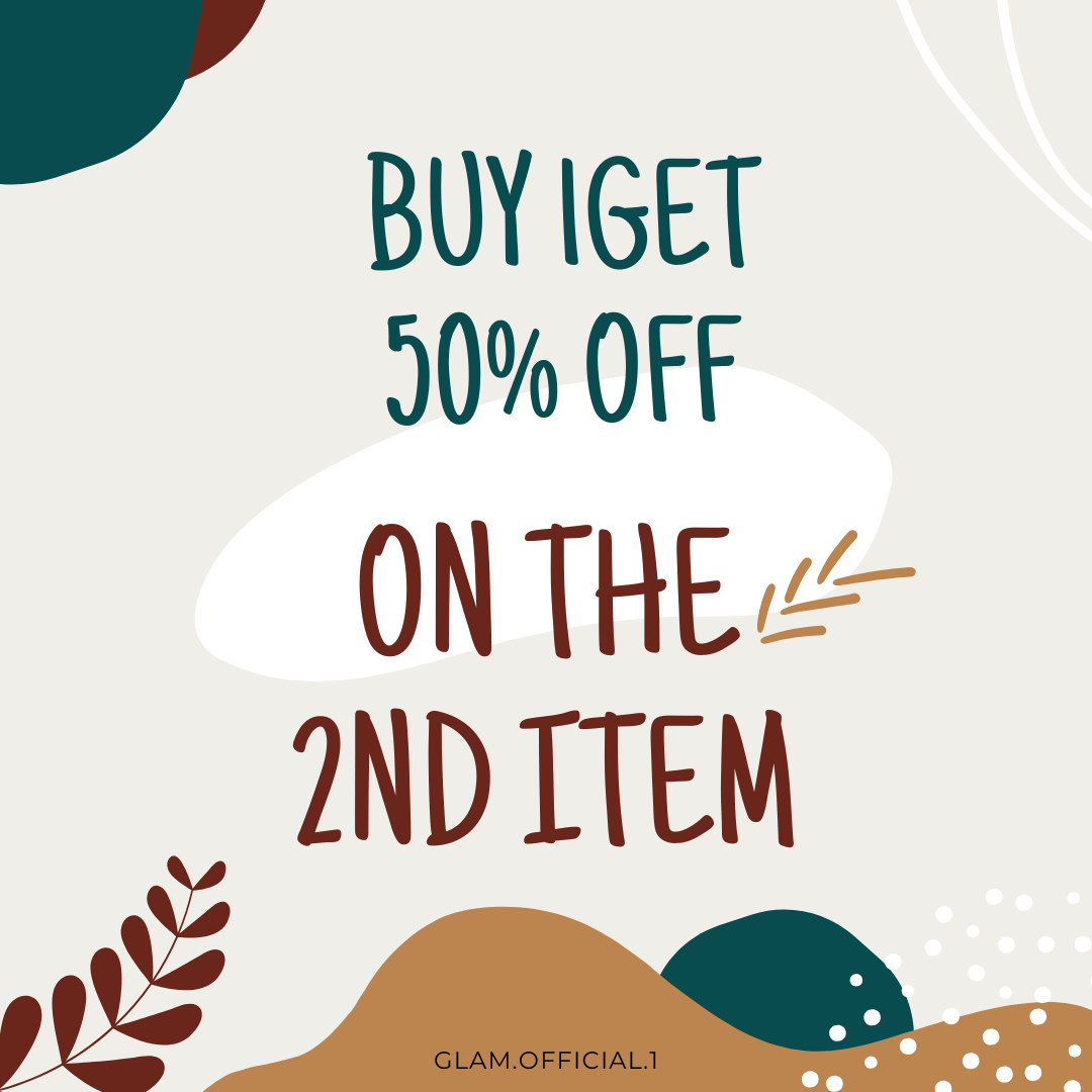 Buy 1 Get 50% off on the 2nd item