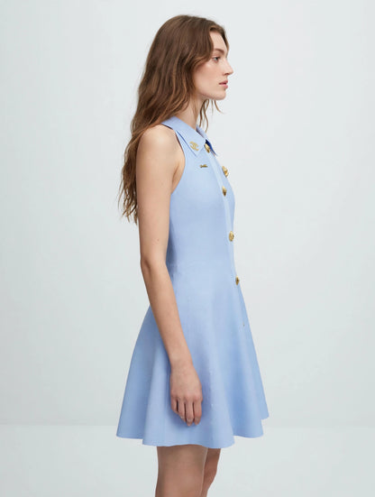 Chanel Sleeveless Button-Front Mini Dress #00308