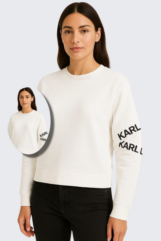 Karl Lagerfeld Logo On Elbow Sweatshirt/ #0075