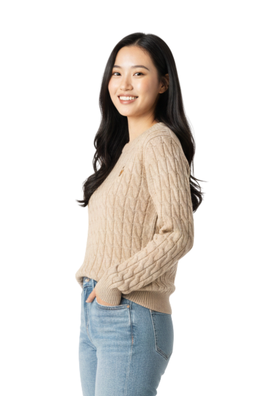 Tommy Hilfiger Women’s Cable-Knit Crewneck Sweater - #00193
