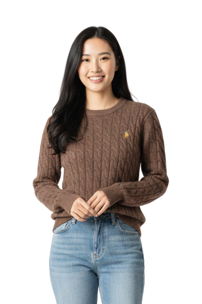 Tommy Hilfiger Women’s Cable-Knit Crewneck Sweater - #00193