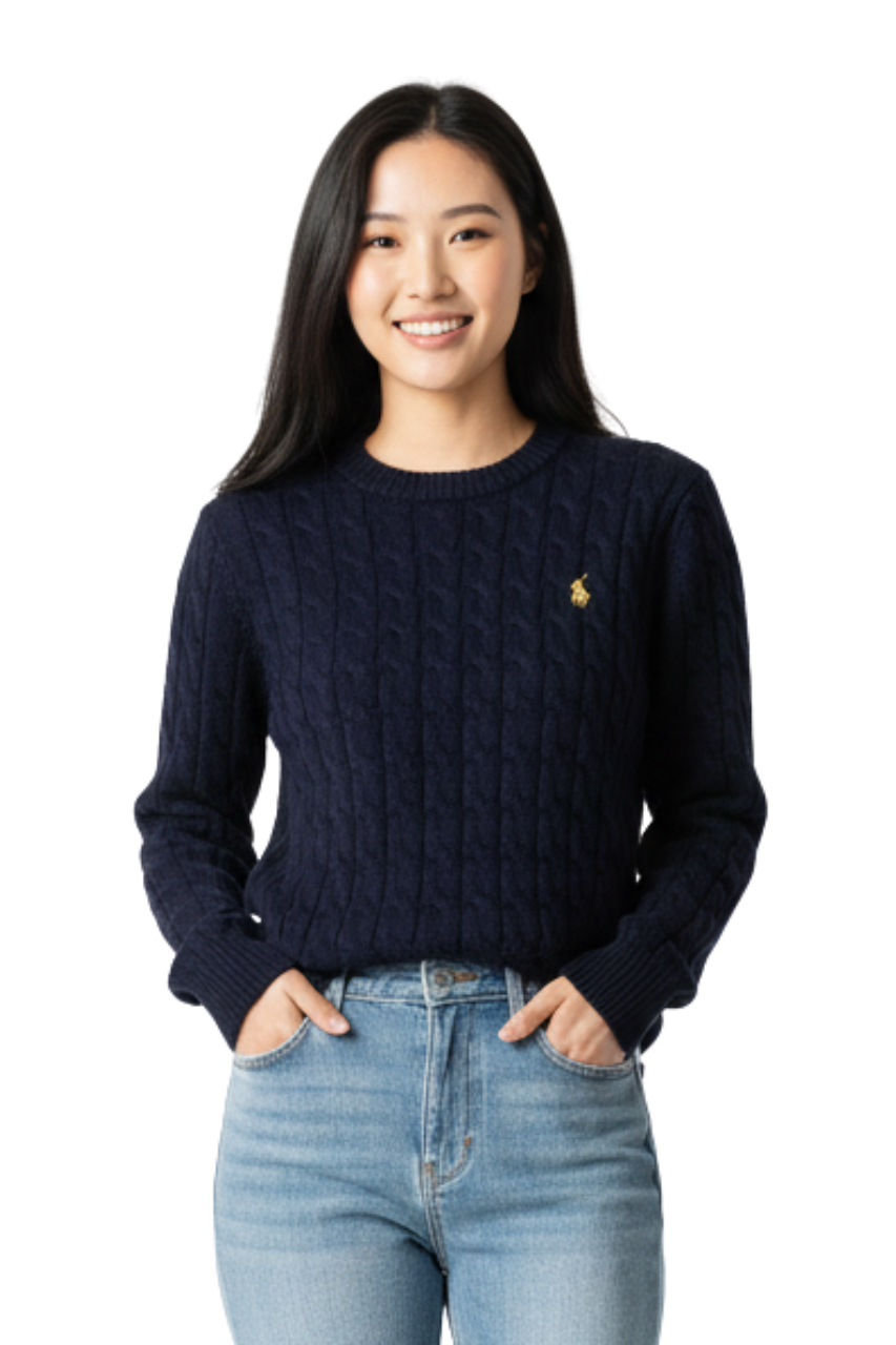 Tommy Hilfiger Women’s Cable-Knit Crewneck Sweater - #00193