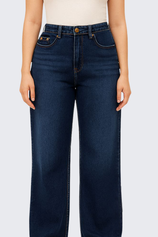 Tommy Jeans Women’s Wide-Leg Denim Dark Blue/ #00109