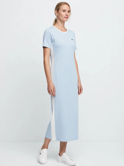 Lacoste Sporty Yellow Colorblock Midi Polo Dress #00310