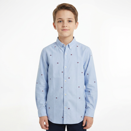 Tommy Hilfiger Kids Signature Logo Shirt – #00271