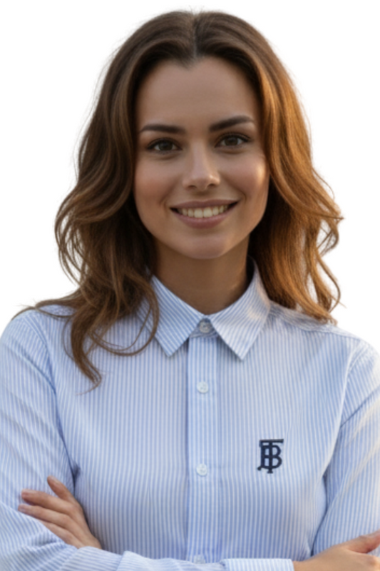 Burberry TB Monogram Stripped Shirt/ #00111
