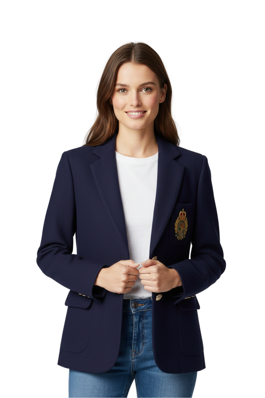 RalphLauren Winter Crest-Embroidered Blazer/ #00126