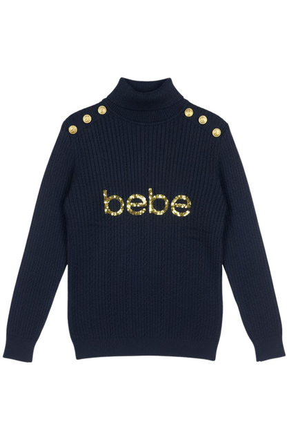 Bebe Logo Turtleneck Sweater / #00114