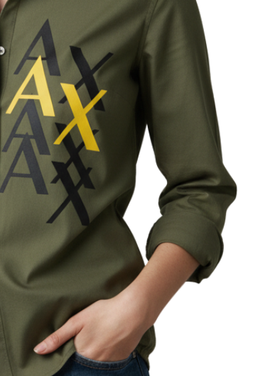 Armani Exchange Multi-Logo Shirt/ #00166