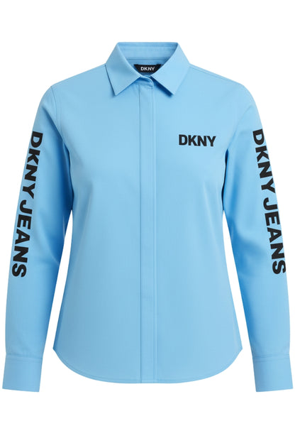DKNY Long Sleeve Shirt With Logo Print/ #0063