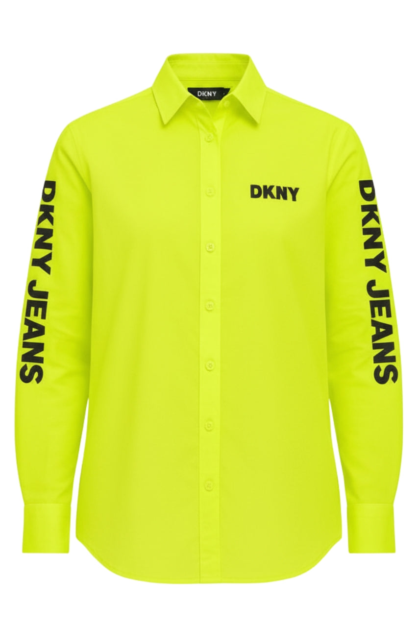 DKNY Long Sleeve Shirt With Logo Print/ #0063
