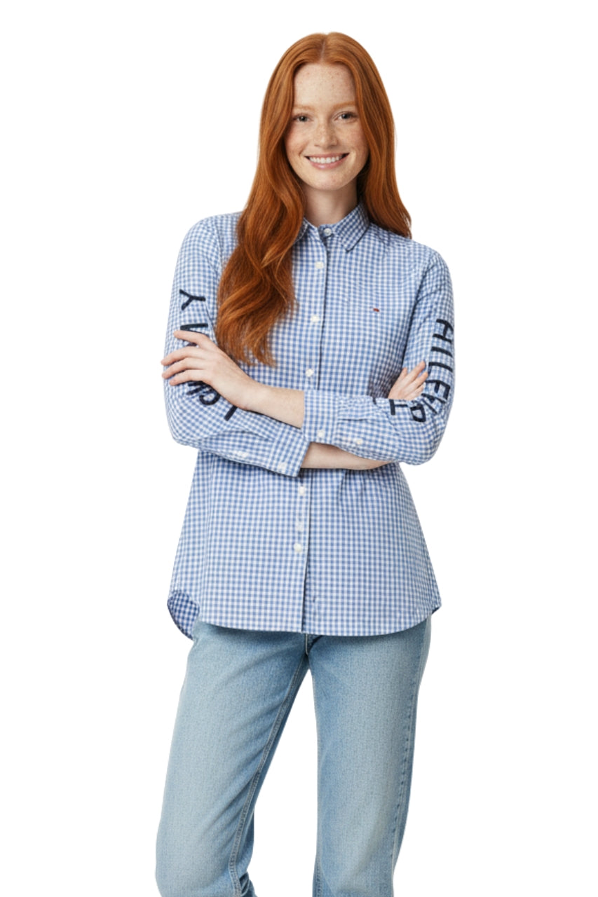 Tommy Hilfiger Striped Cotton Long Sleeve Shirt/ #0059