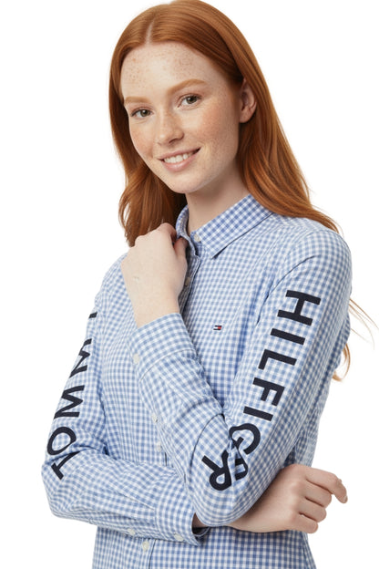 Tommy Hilfiger Striped Cotton Long Sleeve Shirt/ #0059