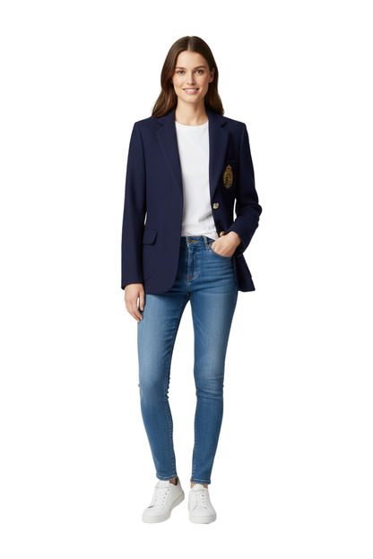 RalphLauren Winter Crest-Embroidered Blazer/ #00126