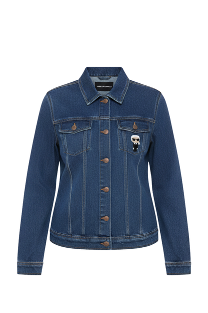 Karl Lagerfeld Denim Jacket with Character Pin/ #00125