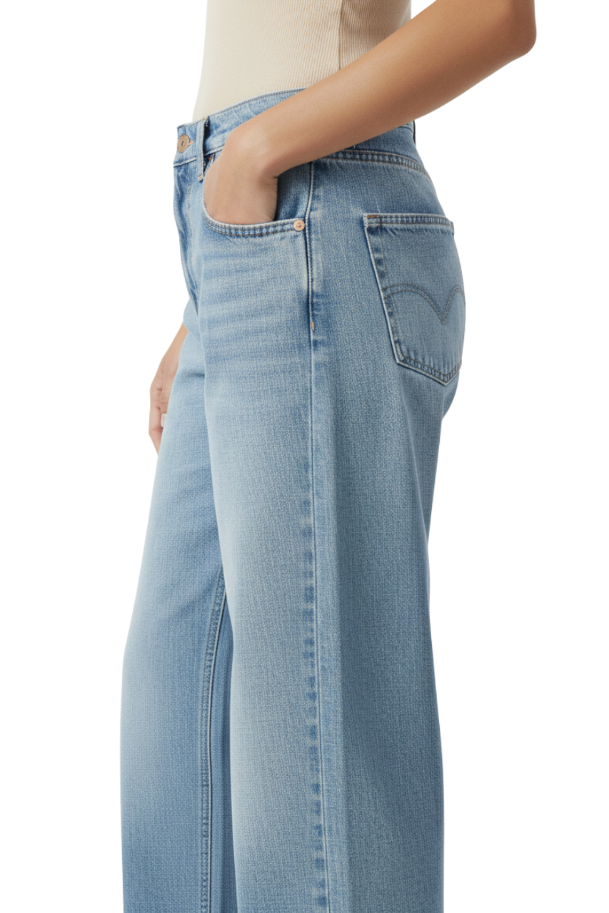 Tommy Jeans High-Waist Wide-Leg Jeans Light Blue/ #00129
