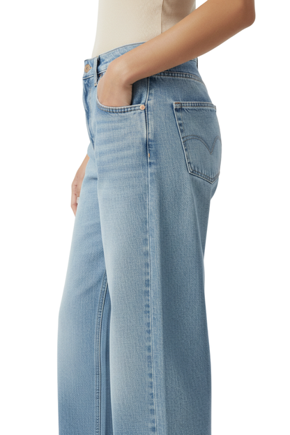 Tommy Jeans High-Waist Wide-Leg Jeans Light Blue/ #00129