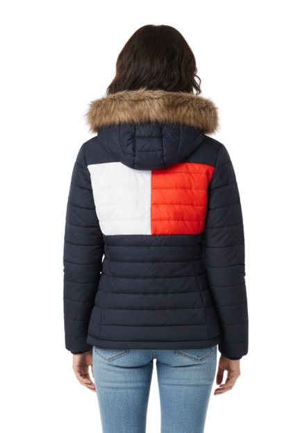 Tommy Hilfiger Puffer Jacket with Faux Fur Hood/ #00132