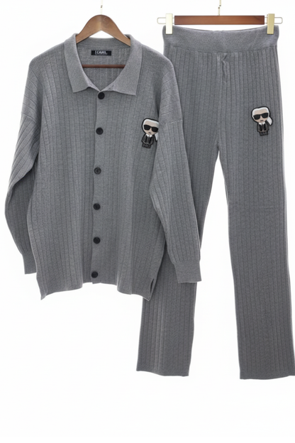 Karl Lagerfeld Oversized Ribbed Set / #00139