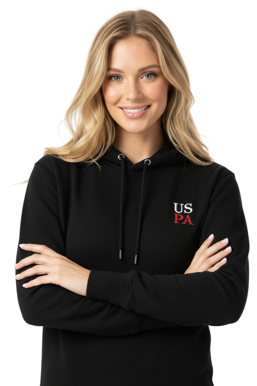 POLO USPA Signature Black Hoodie/ #00144