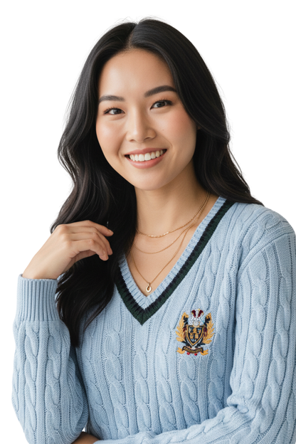 Ralph Lauren Cable-Knit V-Neck Sweater / #00150