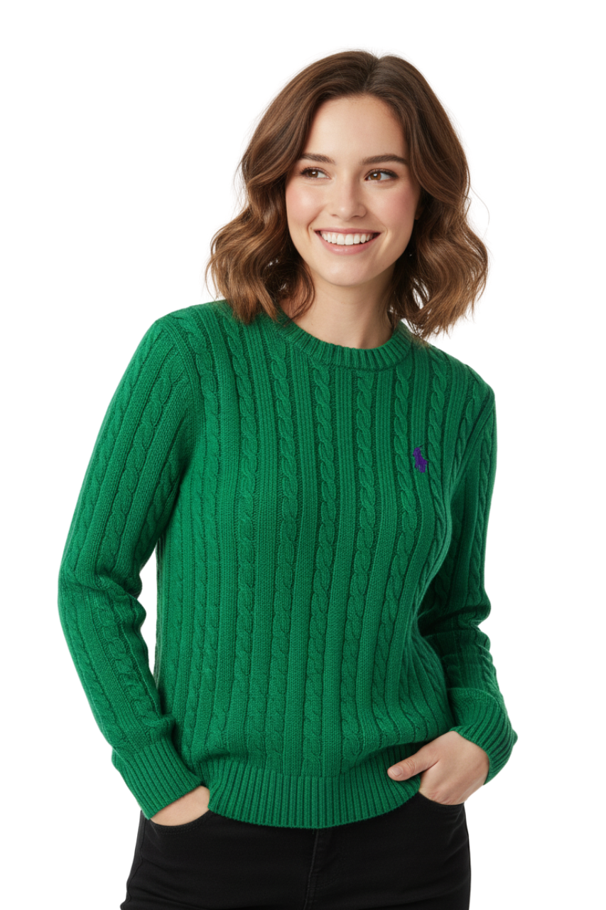 Ralph Lauren Cable-Knit Crewneck Sweater / #00153