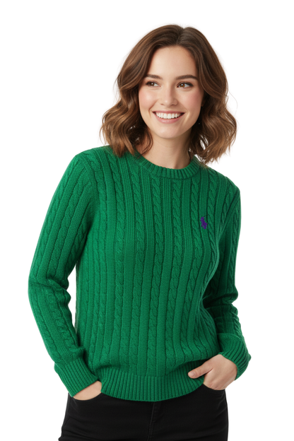 Ralph Lauren Cable-Knit Crewneck Sweater / #00153
