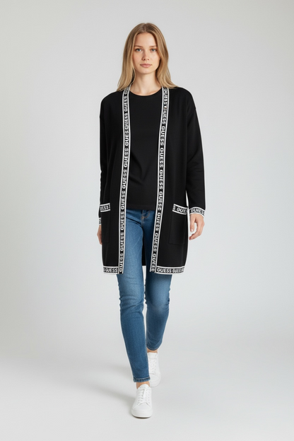 GUESS Women’s Logo-Trim Open Front Cardigan #00218