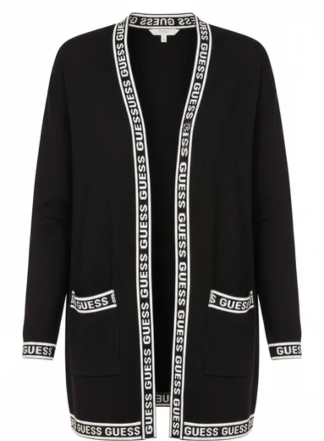 GUESS Women’s Logo-Trim Open Front Cardigan #00218