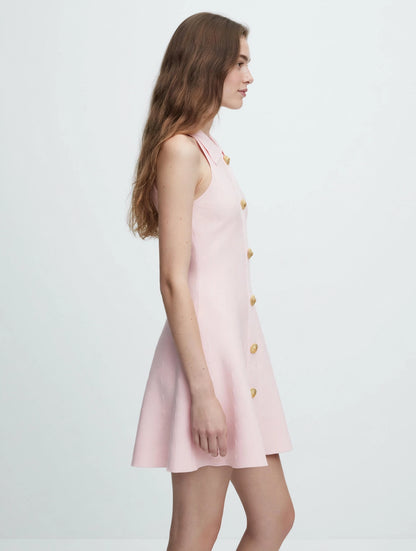 Chanel Sleeveless Button-Front Mini Dress #00308
