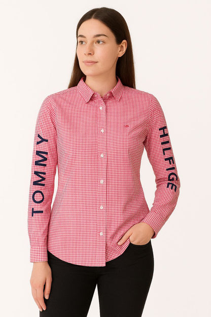 Tommy Hilfiger Striped Cotton Long Sleeve Shirt/ #0059