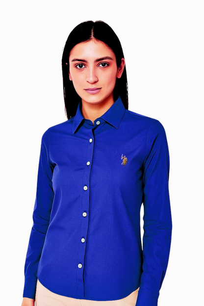 Polo Long Sleeve Poplin Lycra Shirt/ #0020